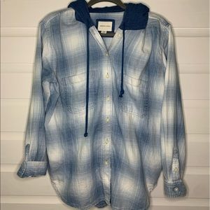 Blue button up flannel